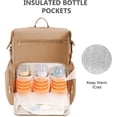 thumbnail image 3 of Diaper Bag Backpack for Mom/Dad with Changing Pad, Multi-Function Neoprene Large Newborn Baby Maternity Bags Travel Tote with Insulated Pockets Oat, 3 of 10