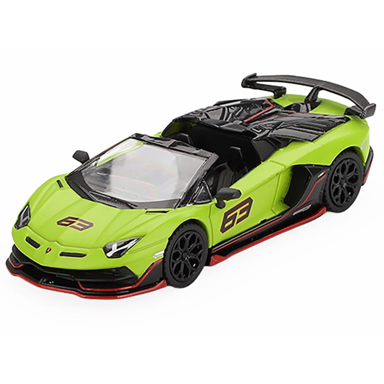 Lamborghini Aventador SVJ 1/64 ミニカー緑 Lamborghini Aventador SVJ 63 Roadster Verde Shock Green Limited