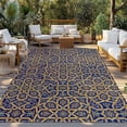 thumbnail image 2 of Vintage Mediterranean Outdoor Rug for Patio/Deck/Porch, Non-Slip Large Area Rug 5 x 7 Ft, Retro Morocco Abstract Art Brown Blue Indoor Outdoor Rugs Washable Area Rugs, Camping Rug Carpet Runner, 2 of 8