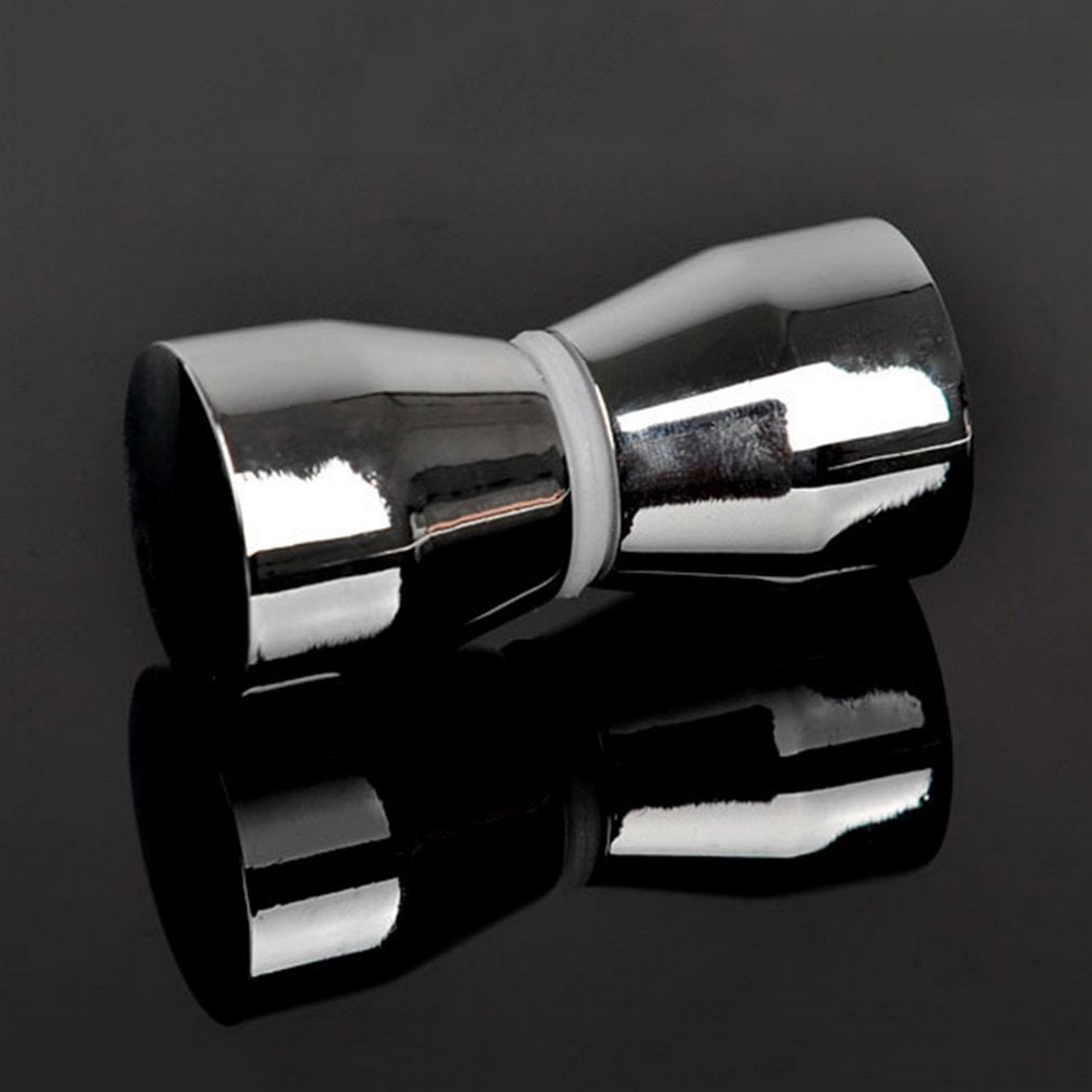 Solid Shower Door Handle Pull Knob Chrome Plated Cone Shaped Elegant Home Bathroom Ornamentation Silver