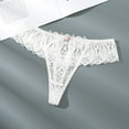 thumbnail image 2 of Gibobby Calzoncillos sexy Ropa interior calada Sexy de encaje para mujer, cintura trasera de encaje, cintura media alta(Blanco,XL), 2 of 3