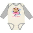 thumbnail image 3 of Inktastic Monkey Love Tutu Dance Girls Long Sleeve Baby Bodysuit, 3 of 5