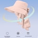 thumbnail image 4 of Shawl Sun Hat Face Shading Fisherman Hat With Ponytail Hole Sun Hat Children, 4 of 8