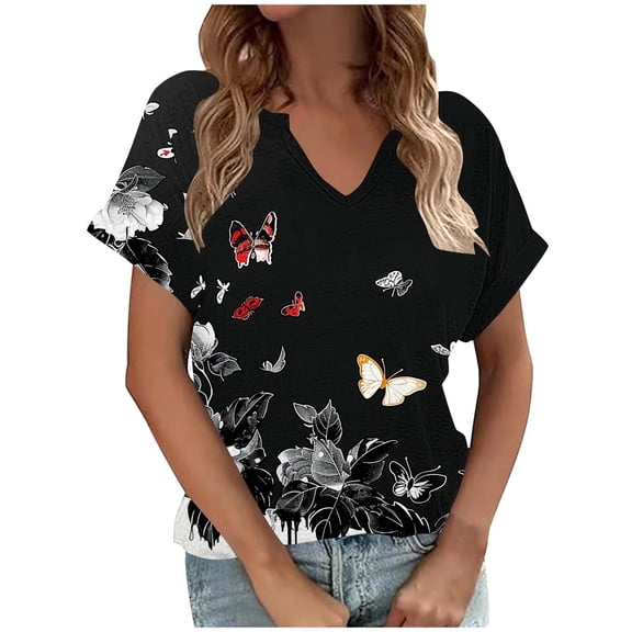 Zuesphe Womens Floral Tops Dressy Casual Boho Womens Shirts Casual Plus Size Work Blouses for Women Office Summer Plus Size Graphic Tees for Women 3X