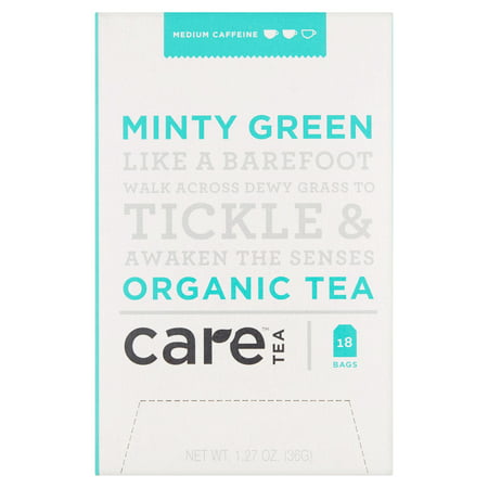 Care Minty Thé vert bio, 18 sacs, 1,27 oz, 6 pack