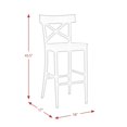 thumbnail image 3 of Bowery Hill 29" Transitional Solid Wood Bar Stool in Dark Brown/Raw, 3 of 11