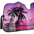 thumbnail image 3 of BDK Pink Sunset Sunshade, Sailor\'s Delight at Night, Folding Accordion Windshield Visor, 3 of 9