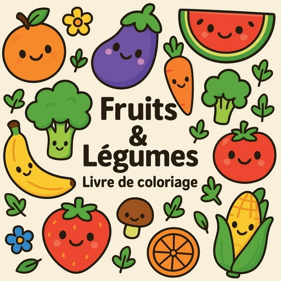 Fruits & Légumes - Livre de coloriage, (Paperback)