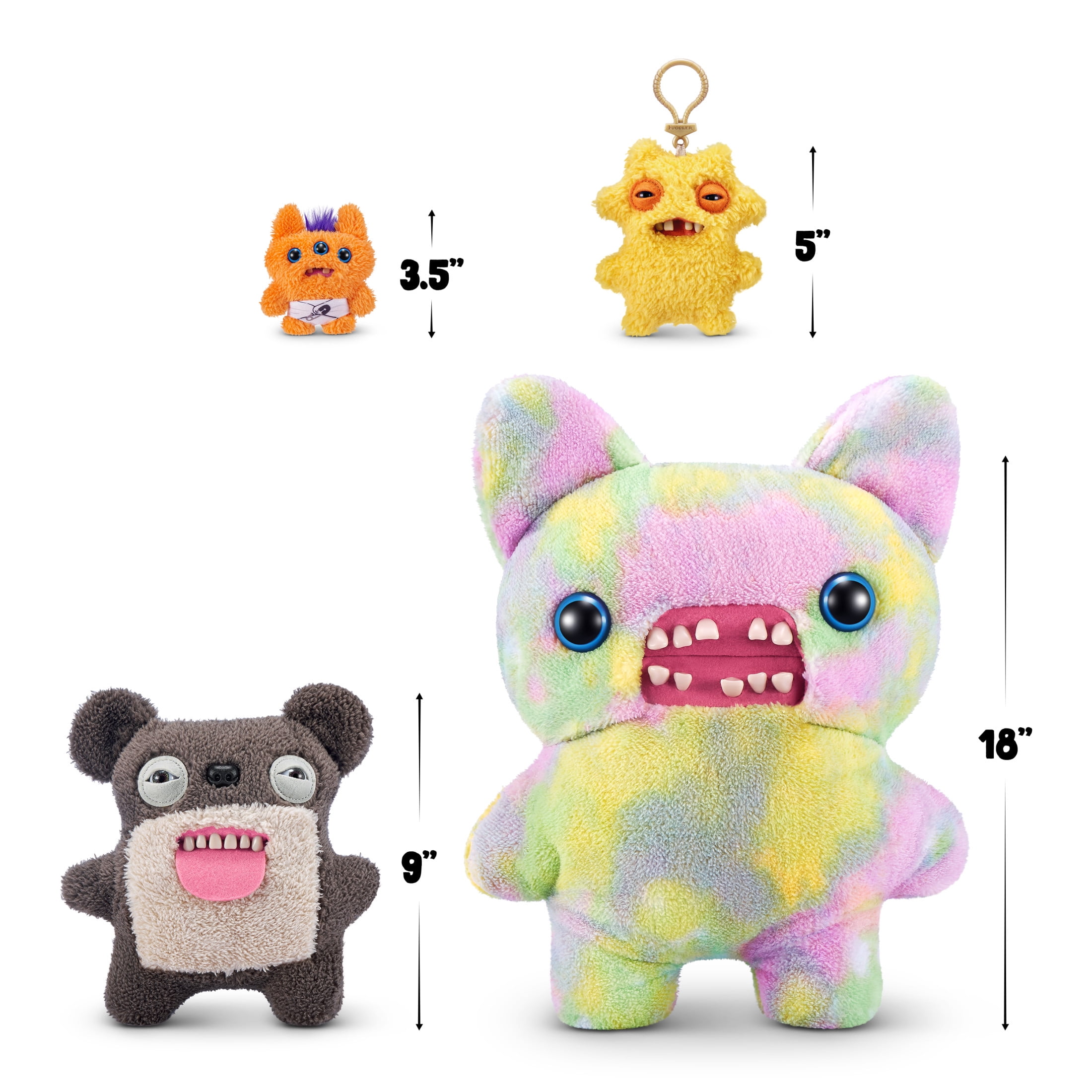 Fuggler New Fuggs on the Block 9 inch (Scarescome Square Bear), Funny Ugly Monster Soft Plush Toy by(图4)