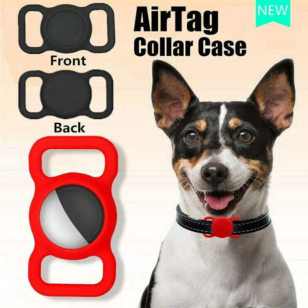 Rot Pet Silikon Schutzhülle für Airtag Anti-Lost GPS Tracking Halter für Hund Katze Haustier Halsband Pet Loop Holder Schutzhülle kompatibel mit Airtag