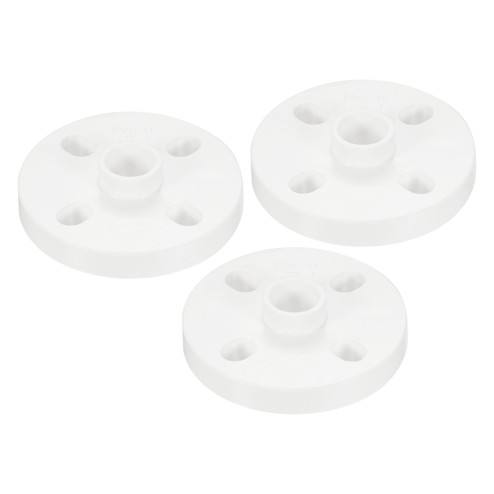 Uxcell 20mm/0.8 Inch PVC Pipe Fitting, 3 Pack Flange Pipe Socket