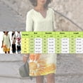 thumbnail image 2 of Women Casual V Neck Elegant Retro Printed Medium Sleeved Casual Dress Casual Dress Fall Dresses for Women Casual Summer Casual Maxi Dresses V Neck Midi Dresses for Women Two Dress Dressed for Summer, 2 of 3