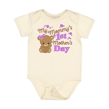 

Inktastic Mommys 1st Mothers Day-cute Baby Bear Gift Baby Boy or Baby Girl Bodysuit