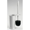 thumbnail image 5 of mDesign Plastic Compact Bathroom Toilet Bowl Brush and Holder - Silver, 5 of 8