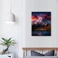 thumbnail image 3 of COMIO Aurora Borealis Canvas Wall Art Printmaking Painting Living Room Children's Room Bedroom Office Wall Decoration Landscape Photo Frame Decoration Hanging Large Canvas Painting, 3 of 4