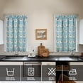 thumbnail image 2 of Farmhouse Kitchen Curtains Set of 2 - 27.5x39 Inch Funny Llama Face & Alpaca Design Tier Curtains, Cute Cartoon Pattern Semi-Sheer Window Treatment Panels, 2 of 4