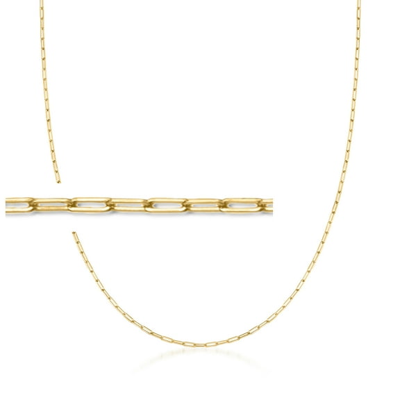 Pure Collection by Ross-Simons 14kt Yellow Gold Paper Clip Link Necklace, Women's, Adult