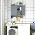 thumbnail image 5 of Costway Wall Mounted Bathroom Medicine Cabinet Storage Cupboard with Towel Bar Grey, 5 of 11