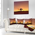 thumbnail image 2 of Designart Solitary Tree in Namib Desert - African Landscape Printed Throw Pillow - 16x16, 2 of 4