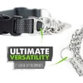 thumbnail image 4 of Mighty Paw Martingale Dog Collar 2.0 - Stainless Steel Chain, Heavy Duty Buckle - Large, Gray, 4 of 9