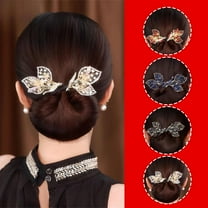 Jkapagzy Rhinestone Flower Hair Clip, Ball Hair Clip, Flower Hair Bun Roller, Flower Hair Clip, Lazy Hair Curler Deft Bun Maker, Elegant Hair Clip for Women