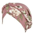 thumbnail image 2 of Herrnalise Women Floral Braid India Hat Muslim Ruffle Chemo Beanie Turban Wrap Cap, 2 of 5