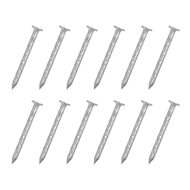 Uxcell 50 Paquete de Clavos para Cerca y Deck, Clavo de Deck Espiral de 1 Pulgada de Acero Inoxidable 304, Plateado