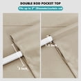 thumbnail image 6 of JIUZHEN Semi Blackout Valance Curtain for Living Room Kitchen Windows, Solid Rod Pocket Top Treatment Light Filtering Drapes for Home and Apartment, Taupe, 42 x 18 Inches, 1 Piece, 6 of 7
