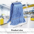 thumbnail image 2 of KYascend Heavy Duty Loop Mop Heads, 3 pack, Blue, Commercial/Industrial Cotton String for Floor Cleaning, 2 of 7