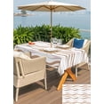 thumbnail image 5 of Outdoor Tablecloth with Umbrella Hole for Patio/Picnic/Party/Camping, Brown Stripes Waterproof Table Cloth Rectangle Table Cover Washable, Minimalism Ombre Waves Abstract Textures (60"x 102"), 5 of 8