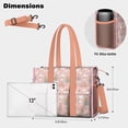 thumbnail image 5 of Teacher Tote Bag,Swan Princess Castle Pattern Teacher Utility Tote Bag,Large Work Tote Bags for Women with Multiple Pockets,Top Zipper Closure,13.8x10.6x6.7 Inch, 5 of 5