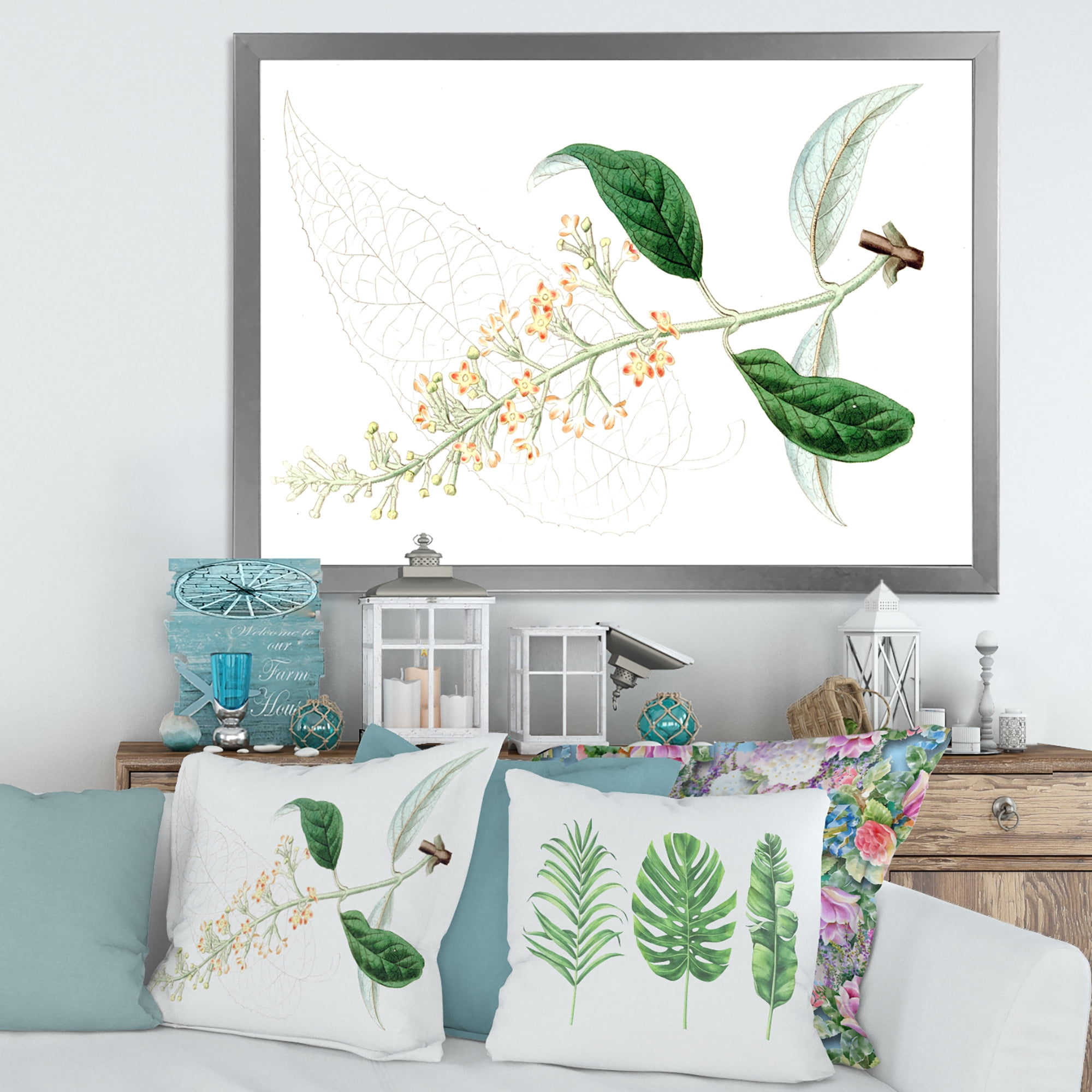 Designart 'Ancient Plant Life XXVII' Traditional Framed Art Print