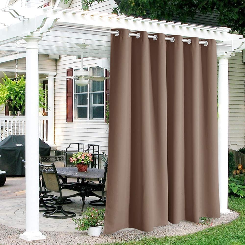 Outdoor Curtains 108 inches Long Waterproof Weather Resistant Indoor