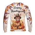 thumbnail image 2 of Happy Thanksgiving Abyssinian Welcome Thankful Fall Autumn Pumpkin All Over Print 3D Sweatshirt Unisex Merch Cat Lover Kitten Owner Gifts - 02021, 2 of 6