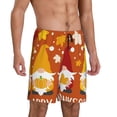 thumbnail image 2 of Fotbe Happy Thanksgiving Three Gnomes Pantalones Cortos de Pijama para Hombre, Ropa de Dormir, Pantalones de Pijama Cortos para Hombre-4X-Large, 2 of 6