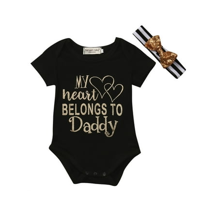

Xingqing Baby Girl Bodysuits Daddy s Little Princess Bodysuits