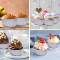 thumbnail image 4 of 100Pcs Aluminum Cups with Lids,5oz Disposable Ramekin Baking Cups Muffin Liners Mini Pie Pans Foil Cupcake Containers for Christmas Party Wedding,Silver, 4 of 4