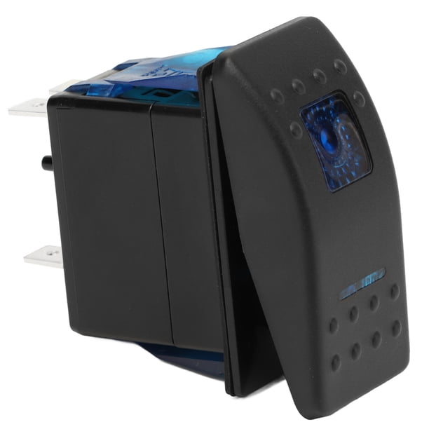 Interruptor De Palanca De Encendido Y Apagado, Diseño Trasero Reforzado, Interruptor Basculante Impermeable De Larga Duración, Retroiluminado Azul, Antideslumbrante Universal