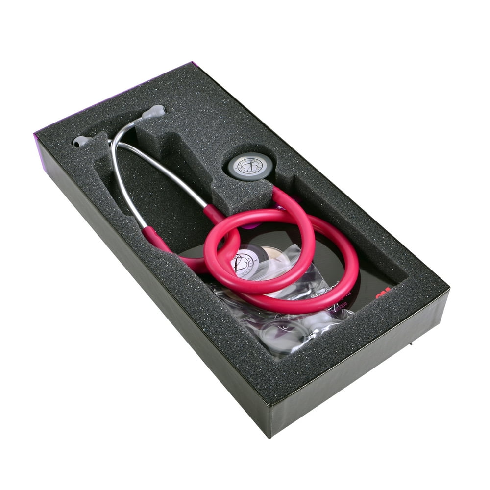 3M Littmann Classic III Stethoscope, Raspberry Tube, 27 inch, 5626