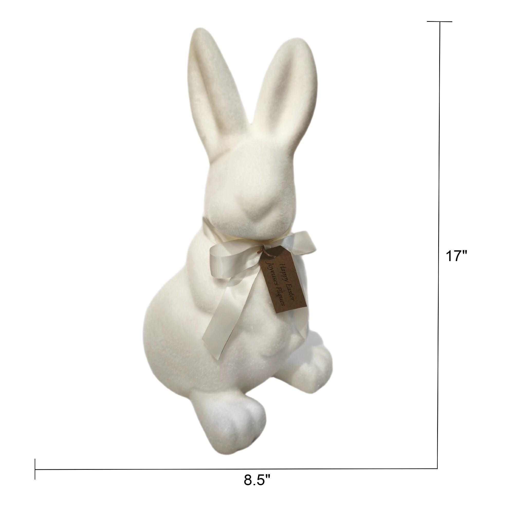 Lapin blanc floqué assis, 17po, par « Way to Celebrate »