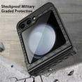 thumbnail image 6 of Dteck for Galaxy Z Flip 6 Case with Hinge Protection & Kickstand & Wireless charging & Bulit-in Outer Screen Protector, Full Body Rugged Cover Non-Slip Case for Samsung Galaxy Flip 6 5G,Black, 6 of 7