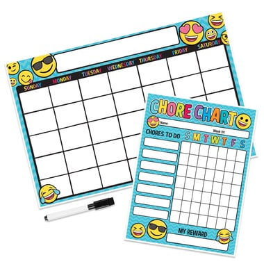 emoji magnetic chore chart and calendar set walmart com walmart chore chart