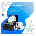 thumbnail image 2 of Impresora Termica  Bloosom Tickets Usb 58mm Punto De Venta + 5 Rollos Negro, 2 of 4