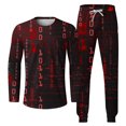 thumbnail image 5 of Stamzod Men's Tracksuits Men's Suits Long Sleeve Pullover Sports Jogging Suits Sets Letter Digital Print New Athletic Running 2 Piece Sweatsuits, 5 of 5