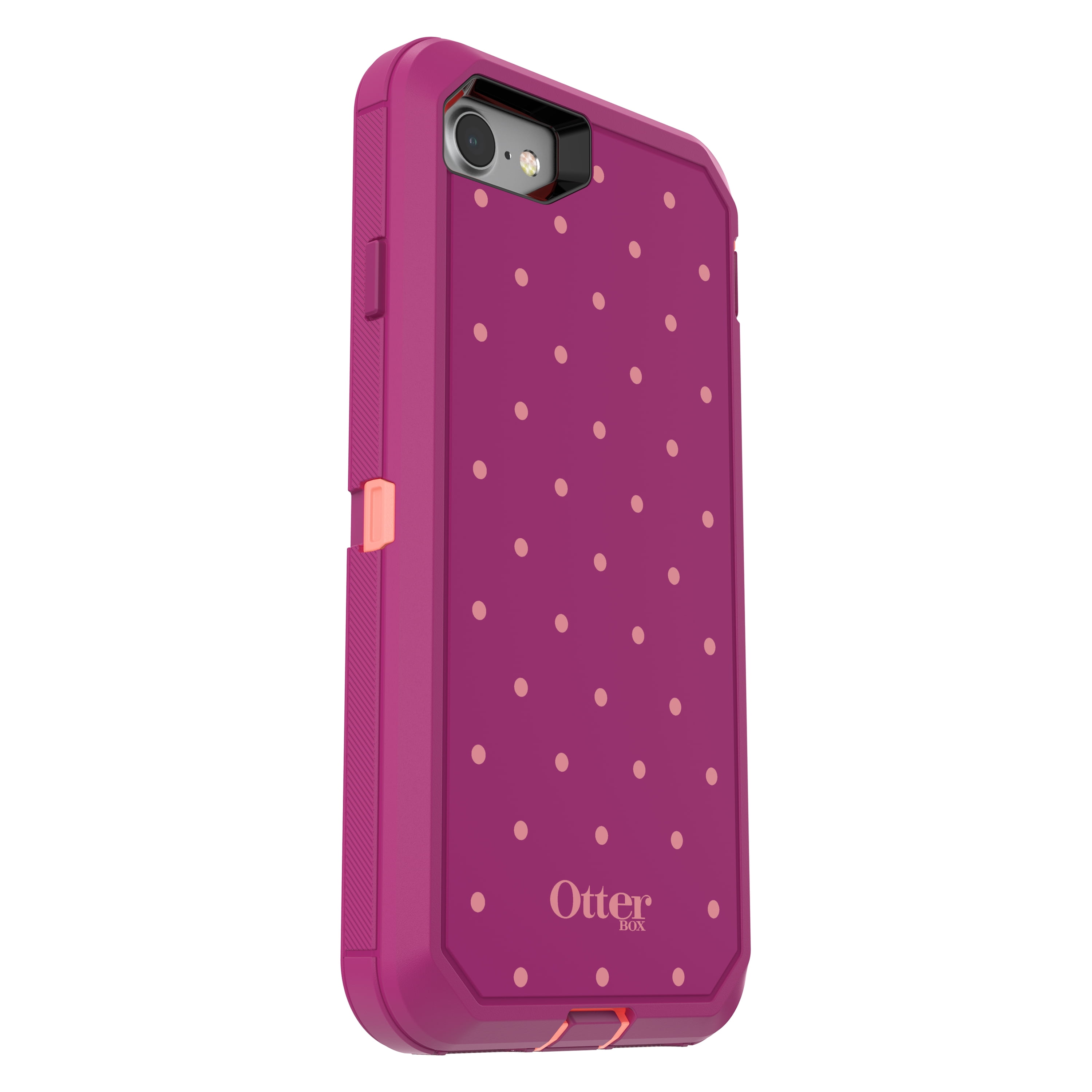 OtterBox Defender Series Case for iPhone 8 and iPhone 7, Coral Dot