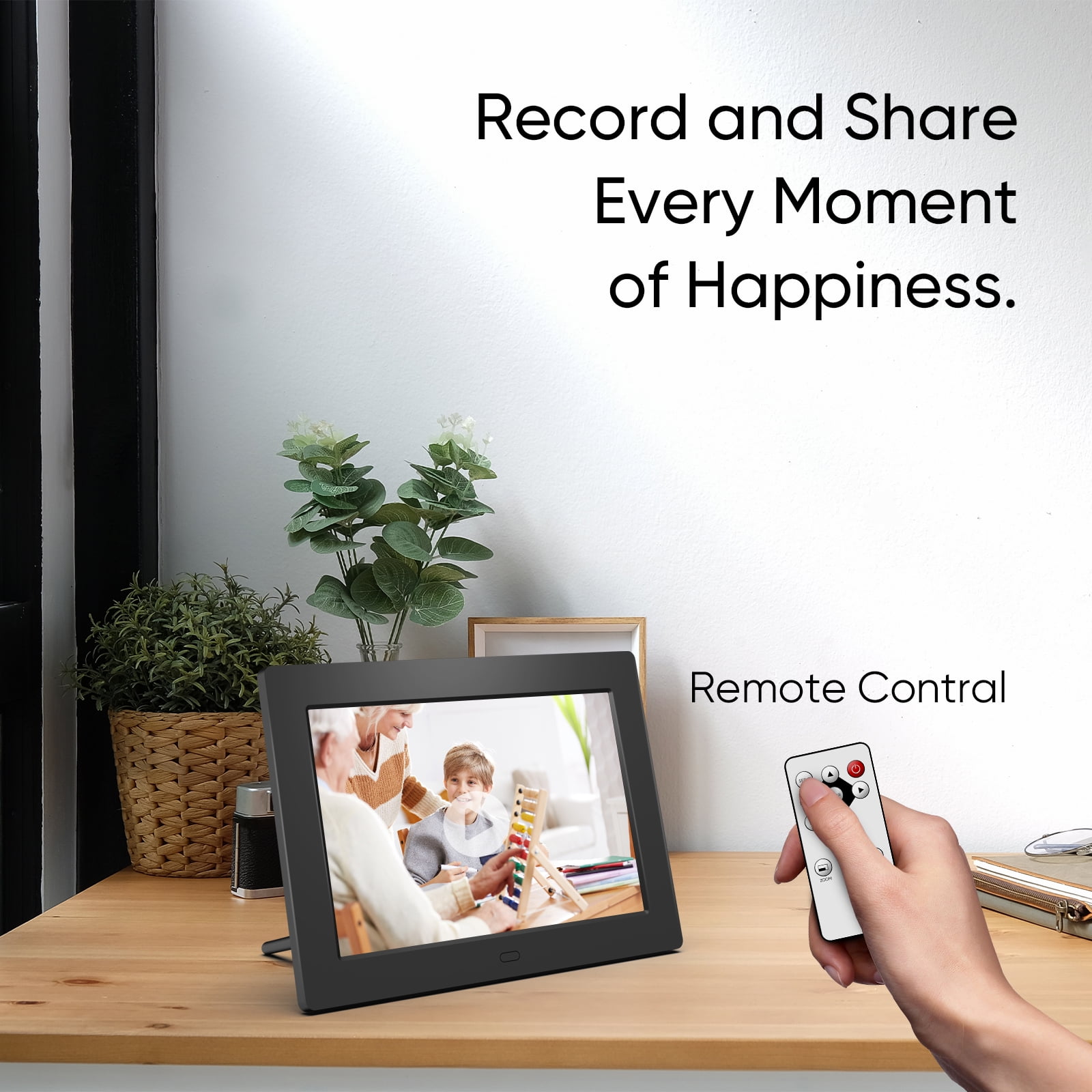Sonicgrace 7 Inch Digital Photo Frame with Remote Control Not WiFi Version, Gifts for Mothers Day