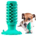 thumbnail image 1 of Dog Toothbrush Dog Teeth Cleaning Chewing with Suction Cup Durable Natural Rubber Care for Large/Medium/Small Dogs (Color : Green), 1 of 8