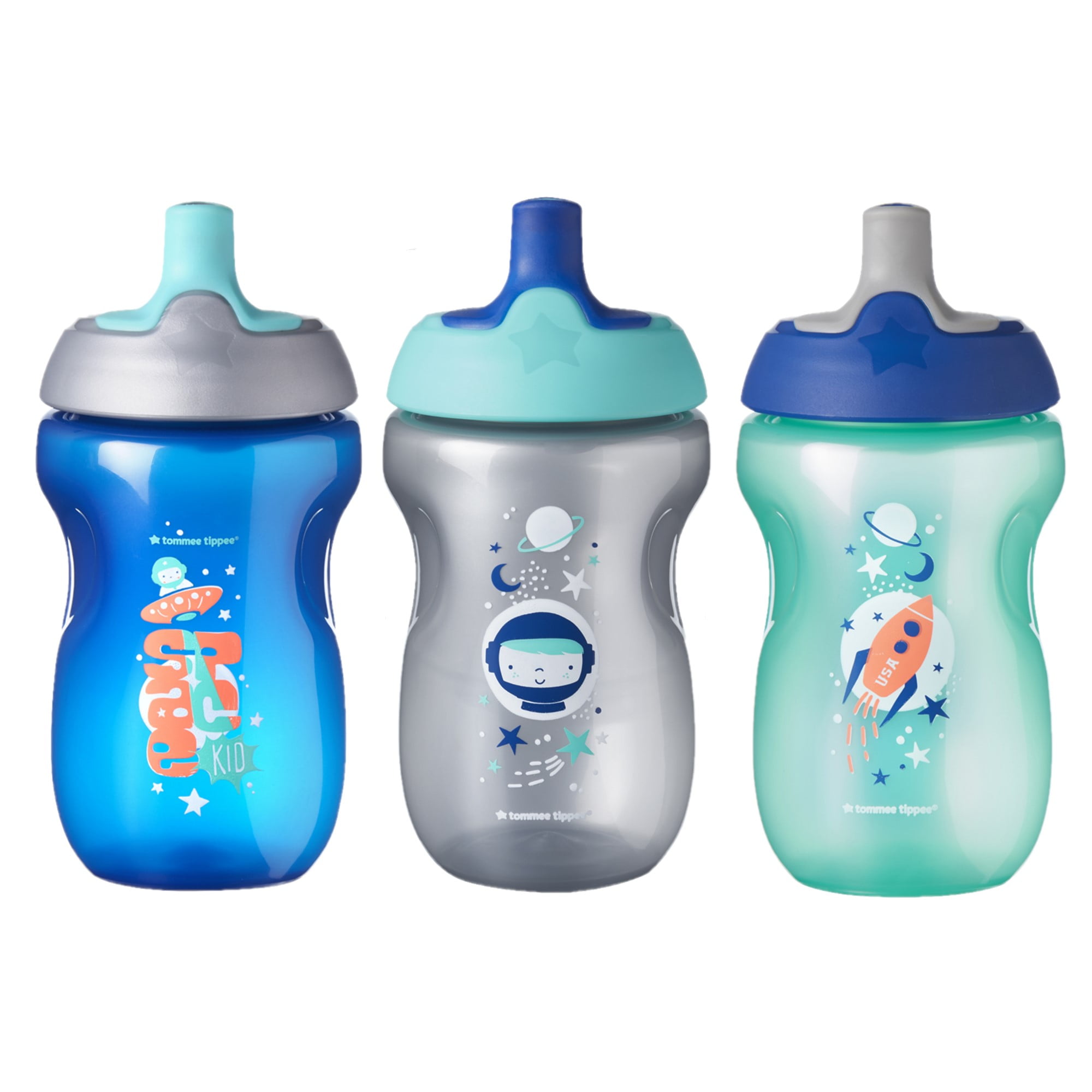 Tommee Tippee Sippy Toddler Sportee Bottle, Boy 12+ months, 3ct