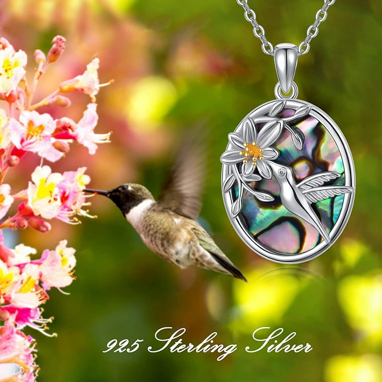 Abalone hummingbird deals pendant