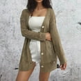 thumbnail image 4 of Cardigan Sweaters For Women Sevevn Women's Fashion Casual Long Sleeve V-Neck Solid Button Ladies Sweatshirt Blouse, 4 of 6